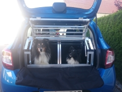 Hundetransportbox für Dacia Sandero Doppelbox